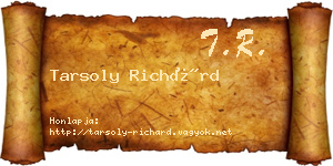 Tarsoly Richárd névjegykártya