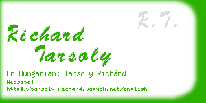 richard tarsoly business card